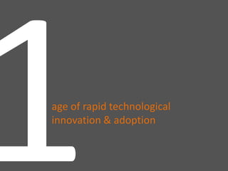 1age of rapid technological innovation & adoption