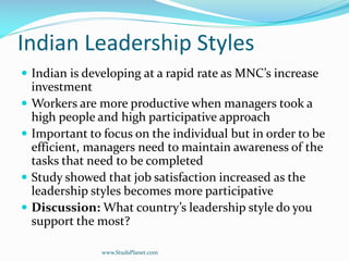 Leadership across culture | PPTX