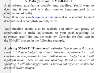 Time Based Goals Examples Leadership and Business Communication Skills: From Directional to ...