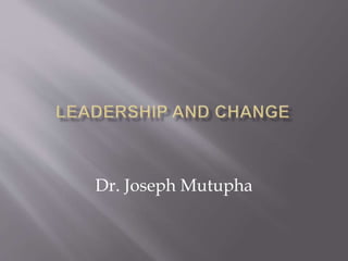 Dr. Joseph Mutupha
 