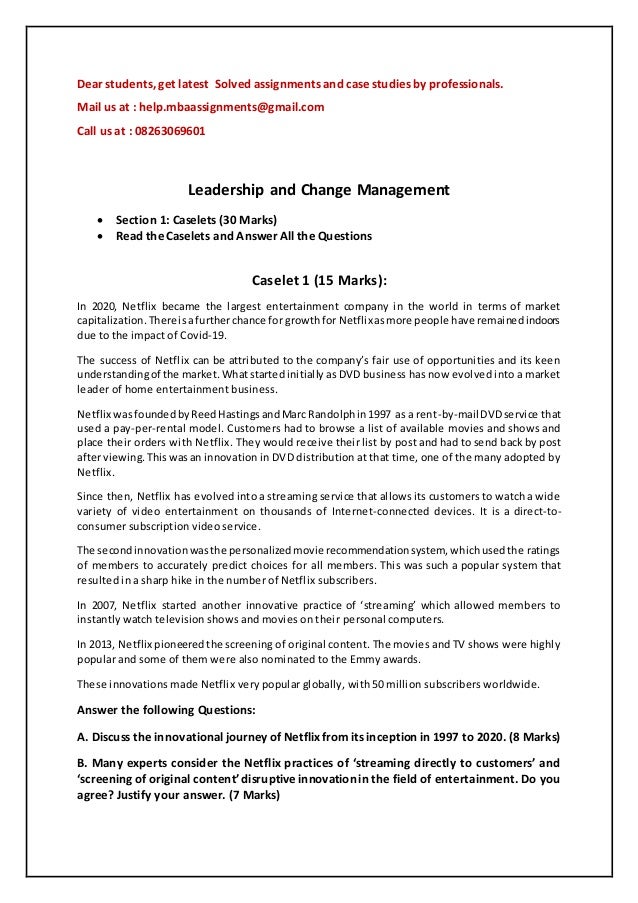 leadership and change management research paper