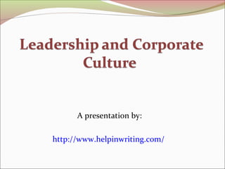 A presentation by: 
http://www.helpinwriting.com/ 
 