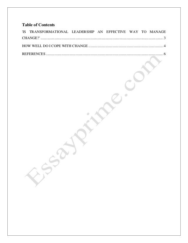 Essay on leadership and management