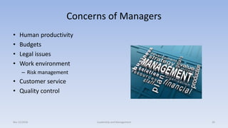 Leadership and management | PPTX