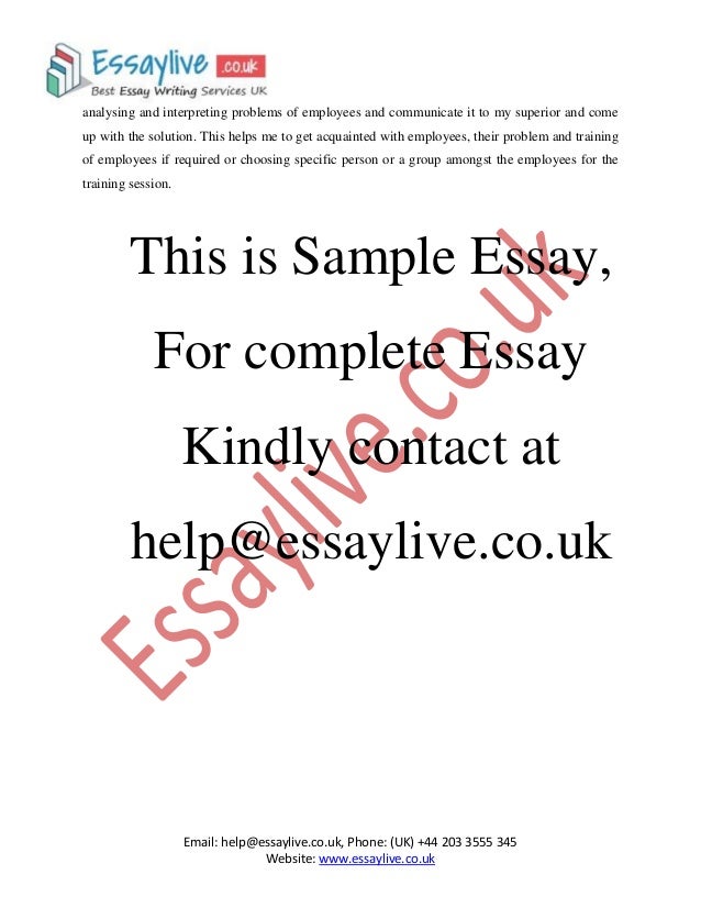 essay on management and leadership