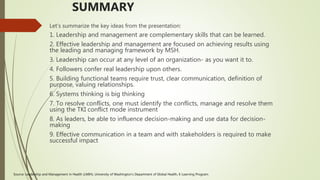 Leadership and Management for Effective Social Impact | PPTX