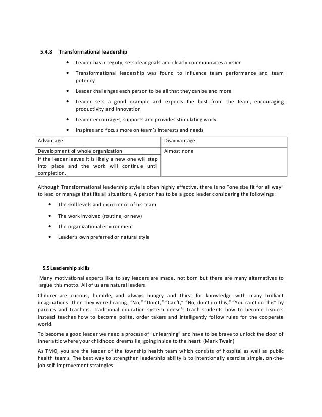 Leadership and management lesson plan