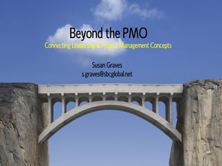 Connecting Leadership & Project Management Concepts
Susan Graves
s.graves@sbcglobal.net
Beyond the PMO
 