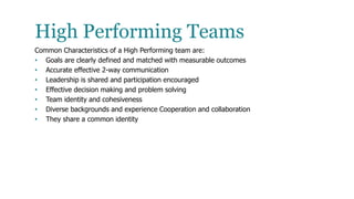 Leadership and team management presentation 18-10-18