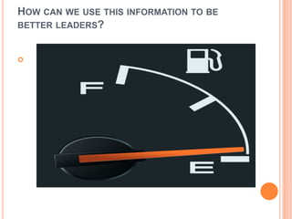 How can we use this information to be better leaders?