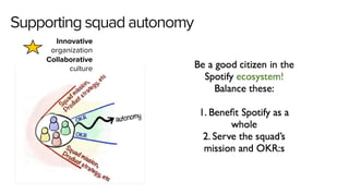 Section name 37 
Supporting squad autonomy 
Innovative 
organization 
Collaborative 
culture 
 