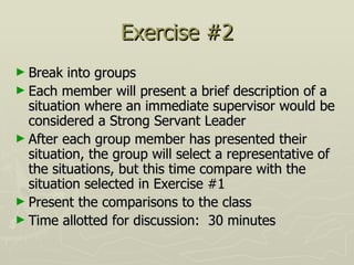 Exercise #2 <ul><li>Break into groups  </li></ul><ul><li>Each member will present a brief description of a situation where...