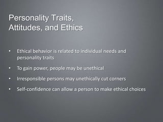 Leadership Traits and Ethics | PPTX