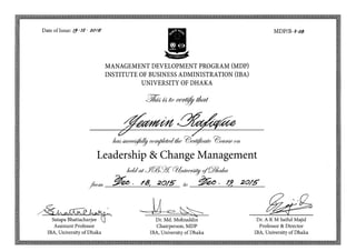 Leadership & Change Management Certificate | PDF