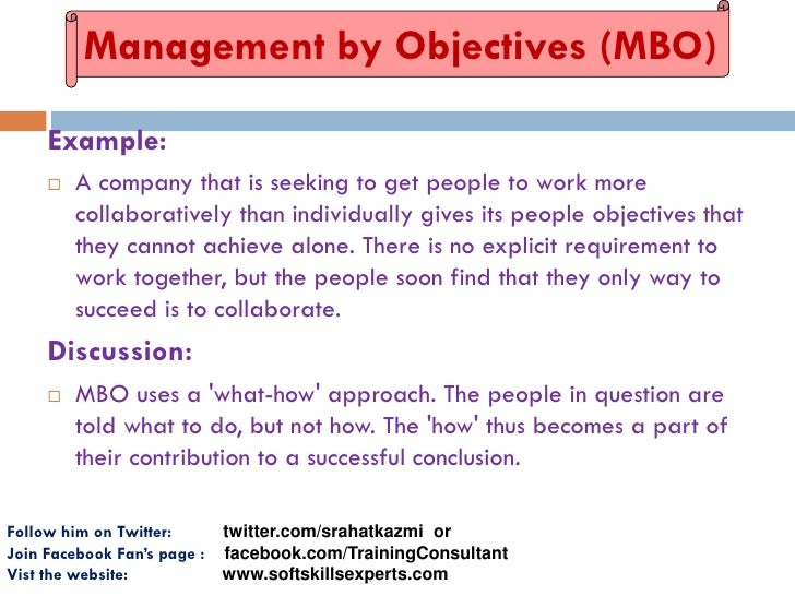 leadership amp change management lecture 6 by rahat kazmi manage by objectives examples