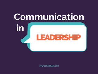 Communication in Leadership