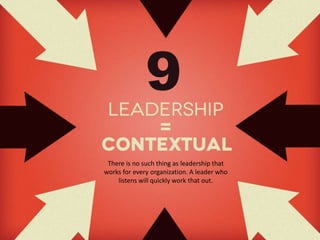 19 Challenging Thoughts about Leadership Slide 10