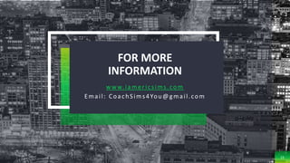 FOR MORE
INFORMATION
www.iamericsims.com
Email: CoachSims4You@gmail.com
15
 