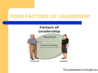 This presentation is brought you
FOUR FACTORS OF LEADERSHIP
 
