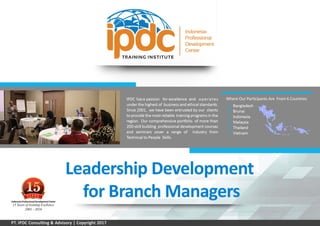 Leadership development for branch managers
