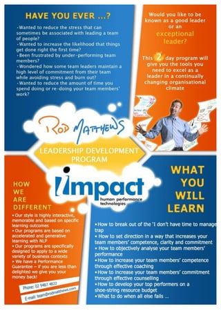 Leadership Development May Workshop Email Version