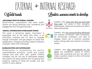 external + internal research: 
 