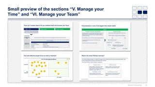 Small preview of the sections “V. Manage your
Time” and “VI. Manage your Team”
Domont Consulting 10
 