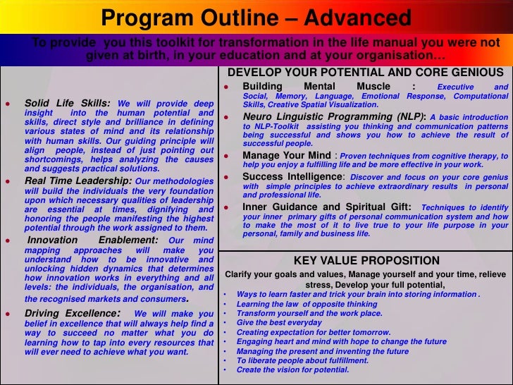Leadership Training Plan Template