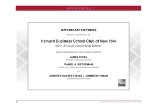 5 0 t h a n n u a l l e a d e r s h i p d i n n e r24
SILVER CIRCLE
 