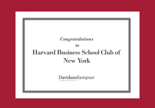 Harvard Business School Club of NY 2017 Leadership Dinner Journal 