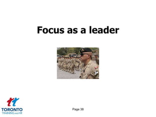 Page 38
Focus as a leader
 