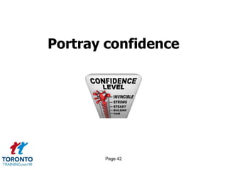 Page 42
Portray confidence
 