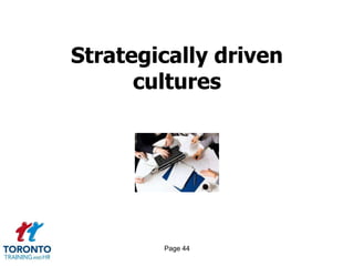 Page 44
Strategically driven
cultures
 