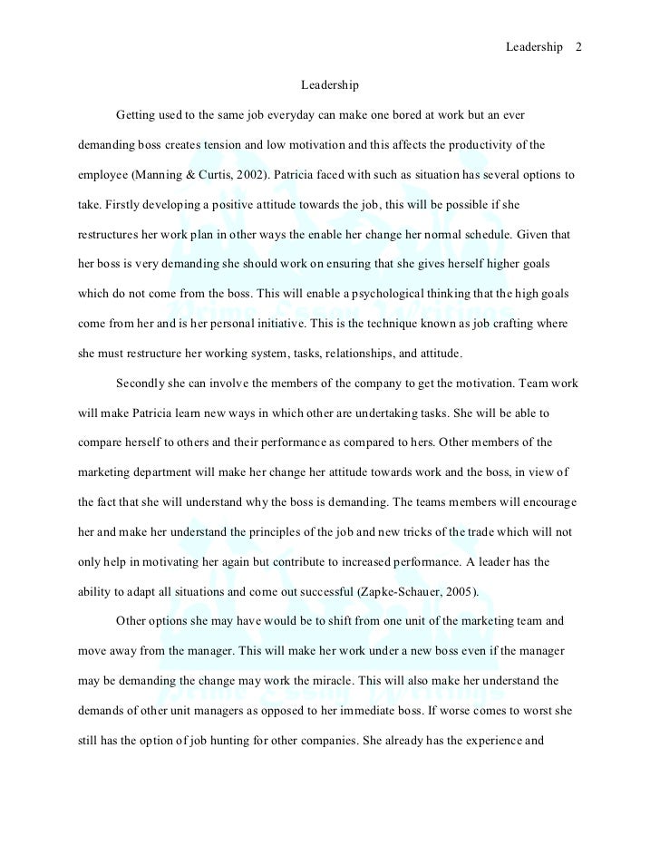 College essay on leadership