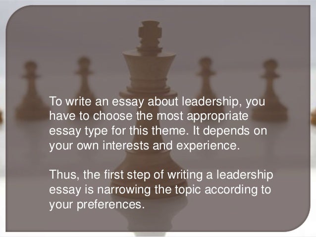 What is leadership essay
