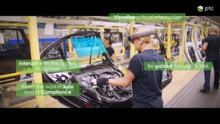 Visualize critical information
Interact with the system
in context
Be guided through a task
Keep the worker Safe
and in Compliance
 