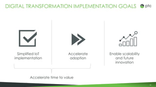 81
DIGITAL TRANSFORMATION IMPLEMENTATION GOALS
Simplified IoT
implementation
Accelerate
adoption
Enable scalability
and future
innovation
Accelerate time to value
 