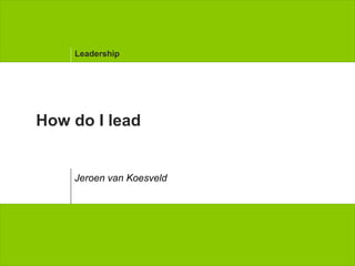 How do I lead  Jeroen van Koesveld 