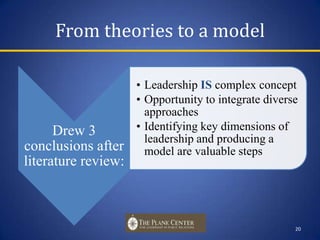 From theories to a model20