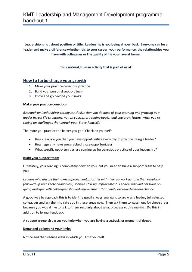 Leadership Handout