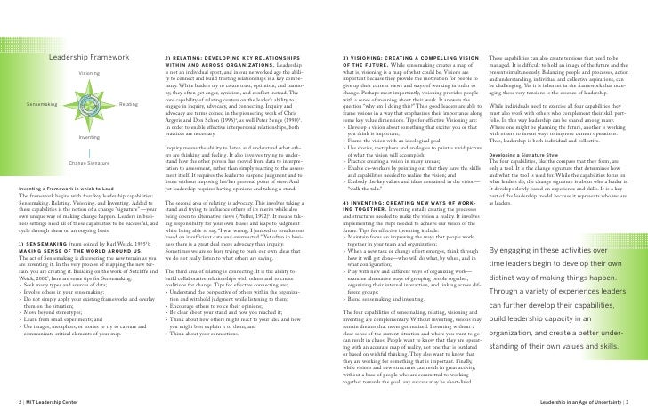 leadership in an age of uncertainty Practical leadership – 15974 class two “leadership in an age of uncertainty” managing for the future-organizational behavior and processes. leadership in an age of uncertainty Practical leadership – 15974 class two “leadership in an age of uncertainty” managing for the future-organizational behavior and processes.