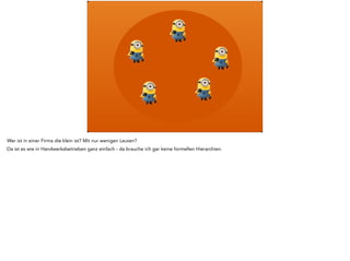 Warum hat 
Gilden, 
Holacracy 
und 
distributed leadership? 
Der Talk könnte auch heissen: Warum hat Spotify Gilden, Zappos Holacracy und Google distributed Leadership? 
Und was ist das überhaupt? :-) 
 