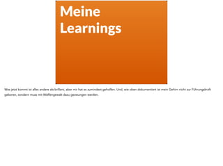 Alle Dinge müssen genau wie im Vertrag definiert laufen, 
damit wir nachher vor Gericht sicher sind. 
Wenn der Vertrag im Projekt diskutiert wird haben 
wir eh verloren, und vor Gericht liefe es ohnehin auf eine 
Bauchschätzung im Vergleich statt Vertrag raus. 
Auf der Vorderbühne gilt das, was im Vertrag vereinbart wurde. Der ist nämlich gültig, und die Parteien können sich gegenseitig verklagen, wenn nicht 
nach Vertrag vorgegangen werden kann. 
Auf der Hinterbühne gibt der Vertrag kaum Hinweise darauf, was genau getan werden soll, praktisch jede Tätigkeit lässt sich in den Vertrag hinein- oder 
hinausinterpretieren. Beide Seiten halten sich der Praktikabilität halber nicht an den Vertrag, und hoffen darauf, dass nie jemand wirklich draufschaut. Das 
passiert dementsprechend erst wenn man Ärger hat, und der Vertrag klärt den Ärger in der Praxis nicht, sondern macht die Unsicherheit noch größer. Und 
vor Gericht ist man in Gottes Hand, deshalb gibt es praktisch immer eine Einigung vorher. 
 