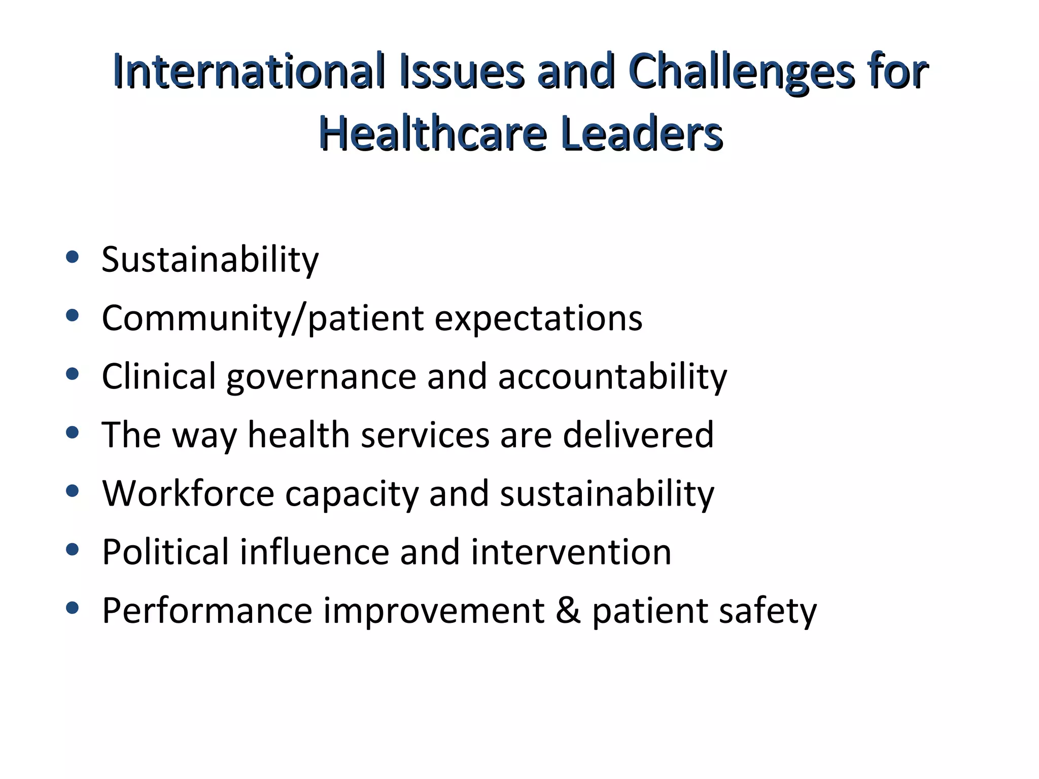 Leadership in healthcare | PPT