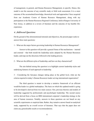 Leadership In Human Resources Managements | PDF