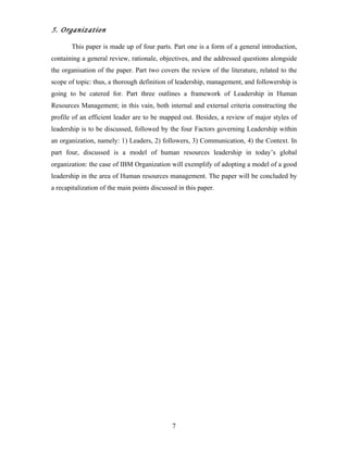 Leadership In Human Resources Managements | PDF