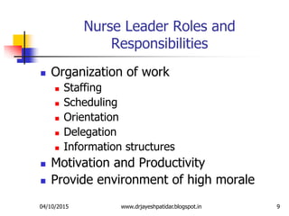 Leadership In Nursing