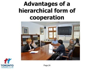 Page 24
Advantages of a
hierarchical form of
cooperation
 