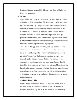 Leadership lesson from adolf hitler | PDF