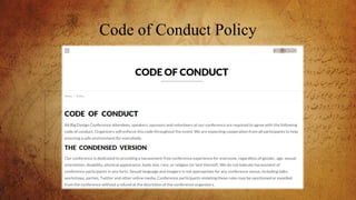Code of Conduct Policy
 